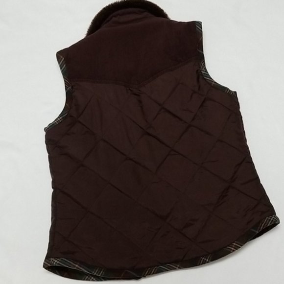 CAbi Brown Quilted Plaid Vest - Picture 9 of 10